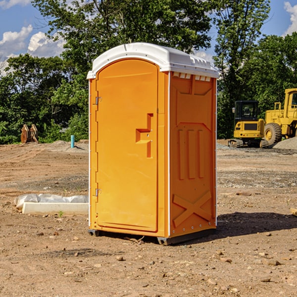 how often are the porta potties cleaned and serviced during a rental period in Lena WI